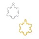 Zamak Pendant Snowflake 25x27mm