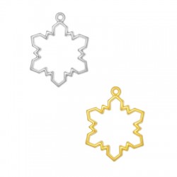 Colgante de Metal Zamak Copo de Nieve 25x27mm