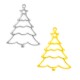 Colgante de Metal Zamak Arbol de Navidad 33x38mm
