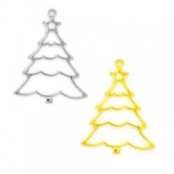 Colgante de Metal Zamak Arbol de Navidad 33x38mm