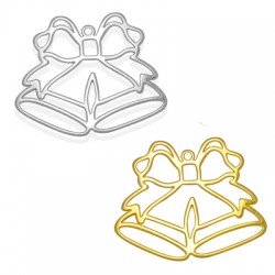 Colgante de Metal Zamak Campana Navidad 46x37mm