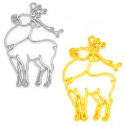 Pendentif en Zamak en Forme de Renne 30 x 46 mm