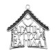 Colgante de Metal Zamak Casa con Deseos 56x55mm