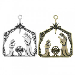 Pendentif en Zamak « Manger avec Étoile » 50 x 55 mm