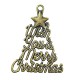 Zamak Pendant Christmas Tree with Wishes 45x54mm
