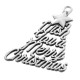 Zamak Pendant Christmas Tree with Wishes 45x54mm