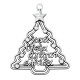 Zamak Pendant Christmas Tree with Wishes 58x65mm