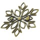 Colgante de Metal Zamak Copo de Nieve 65mm