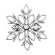 Zamak Pendant Snowflake 65mm