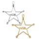 Pendentif en Zamak Étoile « NOEL » 65 mm