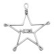 Pendente Portafortuna in Zama Stella "NOEL" 65mm