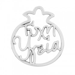 Pendentif en Zamak « Grenade. Chance et Santé » 60 x 70 mm