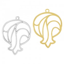 Pendentif en Zamak en Forme de Grenade 37 x 46 mm