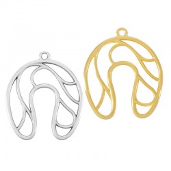 Pendentif en Zamak en Forme de fer à Cheval 38 x 39 mm