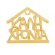 Pendentif en Zamak Maison « ΚΑΛΗ Χρονια » 40 x 35 mm
