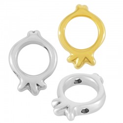 Perle en Zamak en Forme de Grenade 13 mm Ø1.7 mm