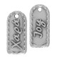 Zamak Pendant Tag "Χαρά - Joy" 12x27mm