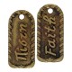 Pendentif en Zamak « Πίστη - Foi » 12 x 27 mm