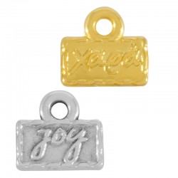 Breloque en Zamak « Χαρά - Joie » 10 x 5 mm