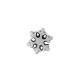 Zamak Slider Snowflake 10mm Ø2.2mm