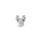 Zamak Slider Reindeer Head 10x12mm Ø2.5mm