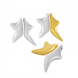 Coulisse en Zamak Étoile 24 x 29 mm Ø 2.5 mm (2 Pièces/Set)