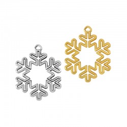 Pendentif en Zamak « Flocon de Neige » 30 mm