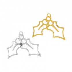 Pendentif en Zamak « Mistletoe » 45 x 29 mm