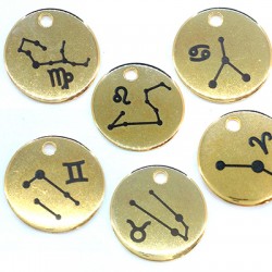 Médaille en Métal/Zamak "Belier" 15mm (Ø1,8mm)