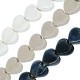 Perla in Ceramica Smaltata a Forma di Cuore Piatta 13X9 mm Ø2.2 mm