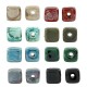 Ceramic Bead Slider Cube with Enamel ~12mm Ø3mm