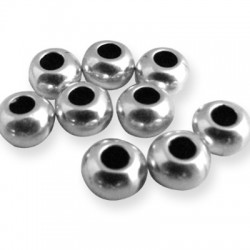 Μεταλλική Μπρούτζινη Χάντρα Μπίλια 7x5.2mm Ø3.7mm