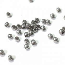 Caches Perles à écraser en Métal/Laiton 3x1.9mm (Ø 2mm)