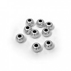 Perle Ronde en Laiton 6 x 4.7 mm Ø 2.5 mm