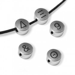 Passante in Zama Rotondo con Lettere e Numeri 7mm (Ø2.1mm)