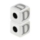 Distanziatore in Zama Cubo con Lettere e Numeri 7x7mm (Ø3mm)