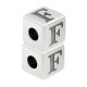 Distanziatore in Zama Cubo con Lettere e Numeri 7x7mm (Ø3mm)
