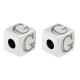 Distanziatore in Zama Cubo con Lettere e Numeri 7x7mm (Ø3mm)