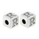 Distanziatore in Zama Cubo con Lettere e Numeri 7x7mm (Ø3mm)