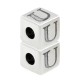 Distanziatore in Zama Cubo con Lettere e Numeri 7x7mm (Ø3mm)