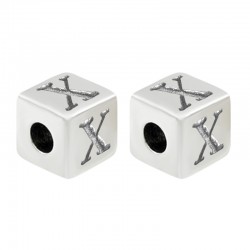 Cube en Zamak avec Lettre « X » 7 mm Ø 3.7 mm