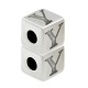 Zamak Bead Cube with Letter "Y" 7mm Ø3.7mm