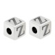 Distanziatore in Zama Cubo con Lettere e Numeri 7x7mm (Ø3mm)