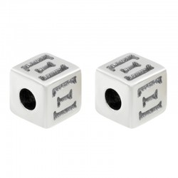Entrepieza de Metal Zamak Cubo Letra 7x7mm (Ø3mm)