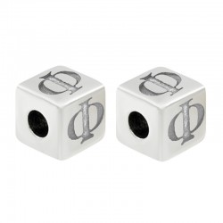 Cube en Zamak avec Lettre « Φ » 7 mm Ø 3.7 mm