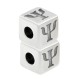 Distanziatore in Zama Cubo con Lettere e Numeri 7x7mm (Ø3mm)
