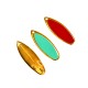 Enameled Zamak Pendant Surf Board 10x30mm Ø1.5mm