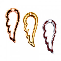 Colgante de Metal Zamak Pluma 20x46mm (Ø 2.2mm)