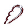 Argent antique/Rouge foncé
