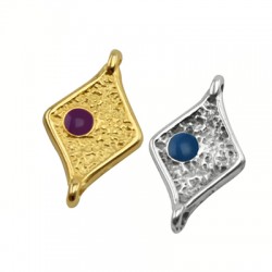 Enameled Zamak Connector Rhombus 16x12mm